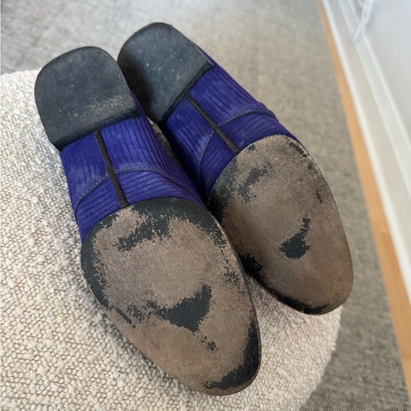 Alexander Wang Women's Purple Suede Oxford Loafer Shoes - Picture 3 of 3